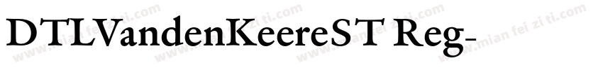 DTLVandenKeereST Reg字体转换